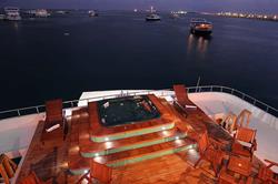 Maldives Liveaboard - Orion. Upper deck Jacuzzi.